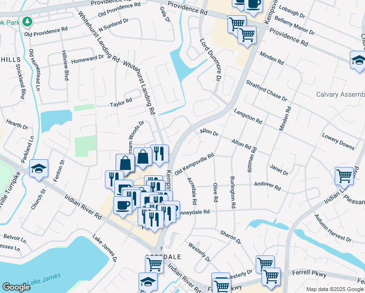 map of restaurants, bars, coffee shops, grocery stores, and more near 5356 Alton Drive in Virginia Beach