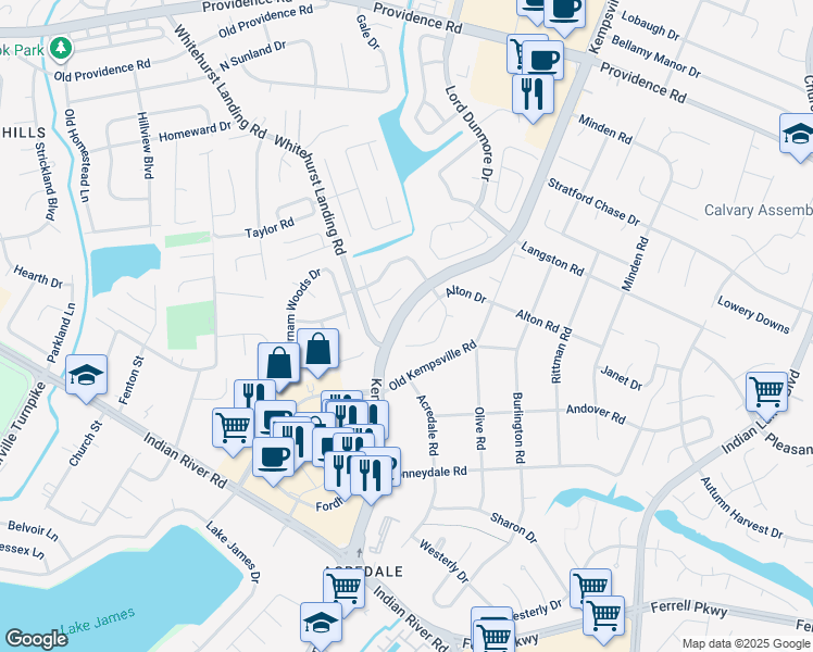 map of restaurants, bars, coffee shops, grocery stores, and more near 5356 Alton Drive in Virginia Beach