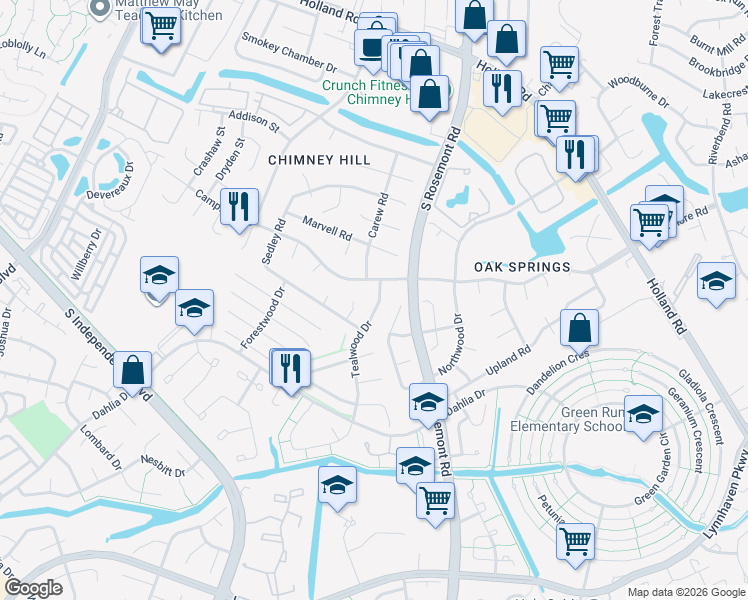 map of restaurants, bars, coffee shops, grocery stores, and more near 3533 Campion Avenue in Virginia Beach