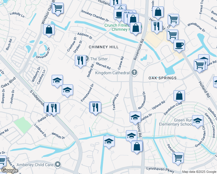map of restaurants, bars, coffee shops, grocery stores, and more near 904 Wilde Court in Virginia Beach