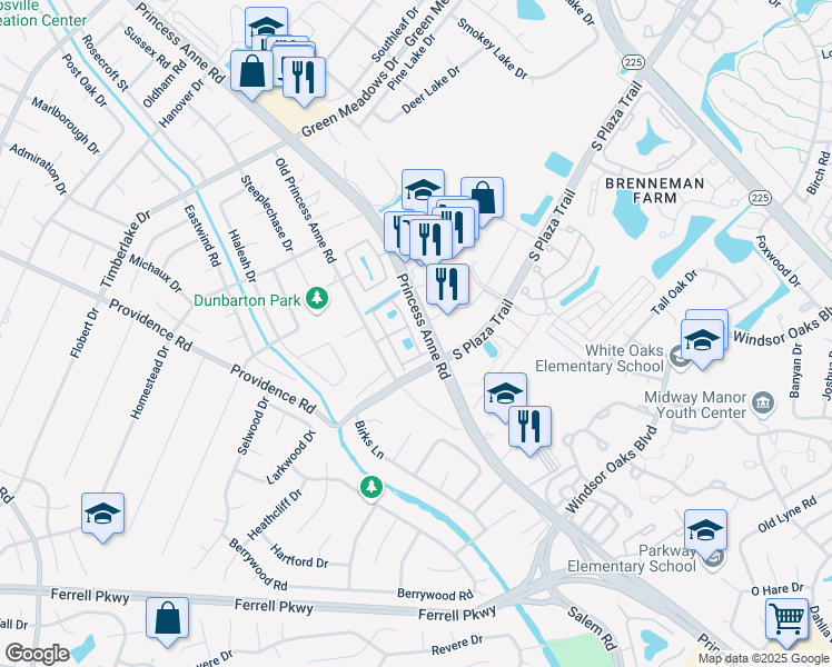 map of restaurants, bars, coffee shops, grocery stores, and more near 4456 Kidder Drive in Virginia Beach