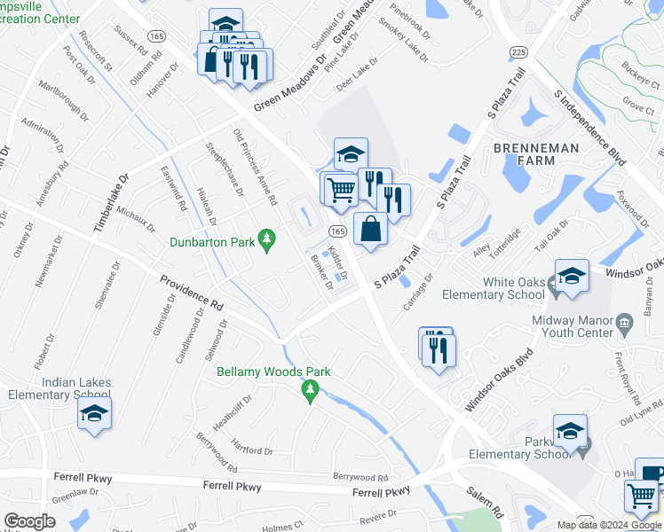 map of restaurants, bars, coffee shops, grocery stores, and more near 4456 Kidder Drive in Virginia Beach