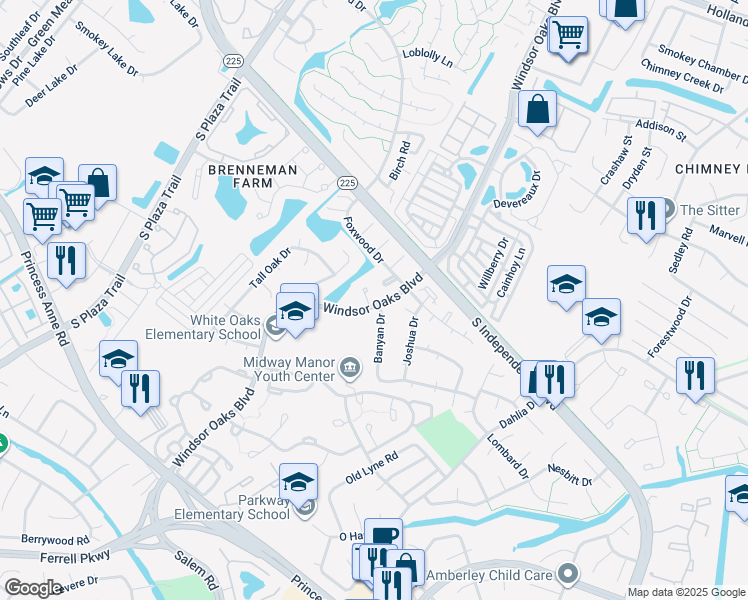 map of restaurants, bars, coffee shops, grocery stores, and more near 4100 Tattershall Court in Virginia Beach