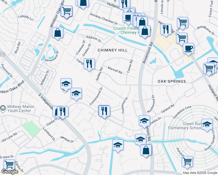 map of restaurants, bars, coffee shops, grocery stores, and more near 944 Sedley Road in Virginia Beach