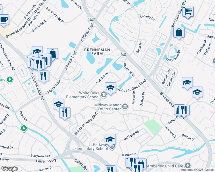 map of restaurants, bars, coffee shops, grocery stores, and more near 4317 Glen Willow Court in Virginia Beach