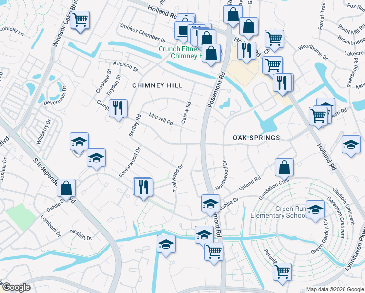 map of restaurants, bars, coffee shops, grocery stores, and more near 3533 Campion Avenue in Virginia Beach
