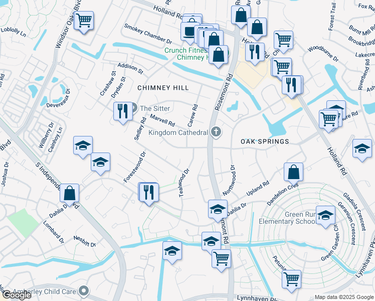 map of restaurants, bars, coffee shops, grocery stores, and more near 3531 Campion Avenue in Virginia Beach