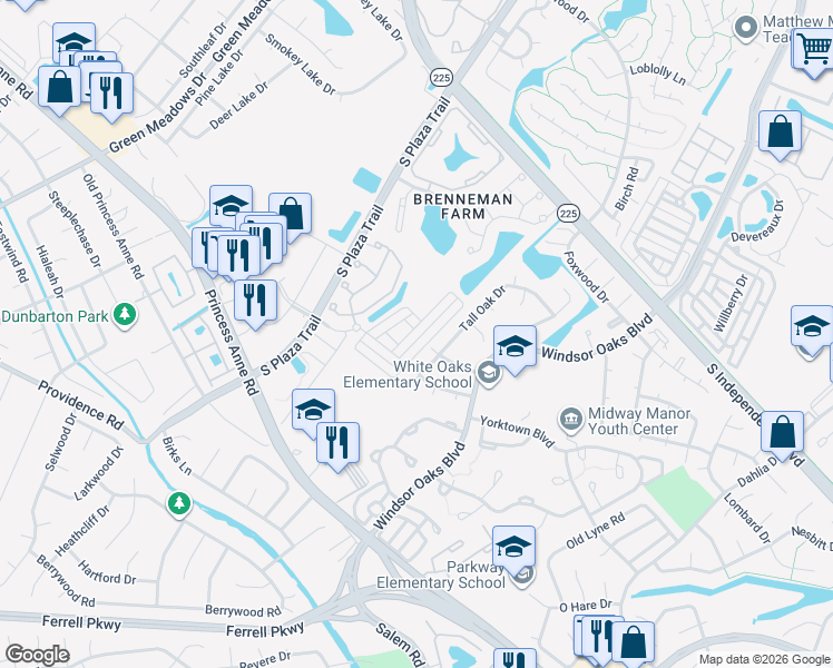 map of restaurants, bars, coffee shops, grocery stores, and more near 4581 Totteridge Lane in Virginia Beach