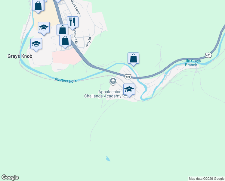 map of restaurants, bars, coffee shops, grocery stores, and more near 92 Langley Drive in Grays Knob