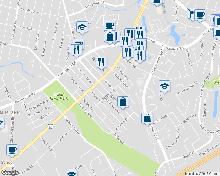 map of restaurants, bars, coffee shops, grocery stores, and more near 1937 Weber Avenue in Chesapeake