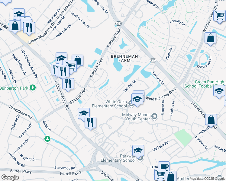 map of restaurants, bars, coffee shops, grocery stores, and more near 4569 Totteridge Lane in Virginia Beach