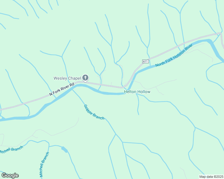 map of restaurants, bars, coffee shops, grocery stores, and more near 22438 North Fork River Road in Abingdon