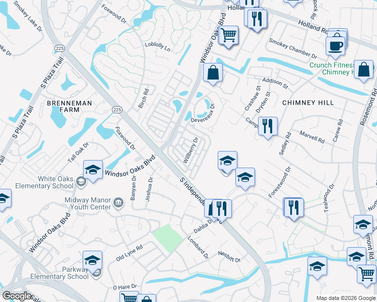 map of restaurants, bars, coffee shops, grocery stores, and more near 3712 Cainhoy Lane in Virginia Beach