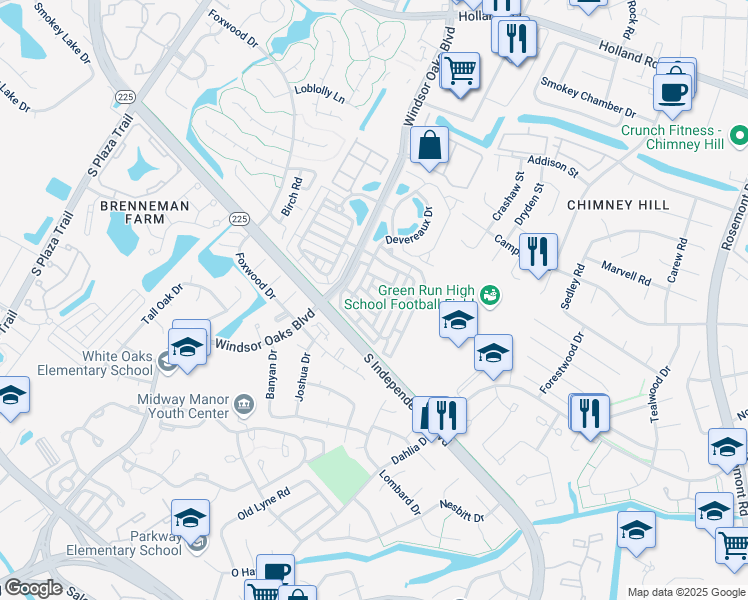 map of restaurants, bars, coffee shops, grocery stores, and more near 3821 Vasser Drive in Virginia Beach