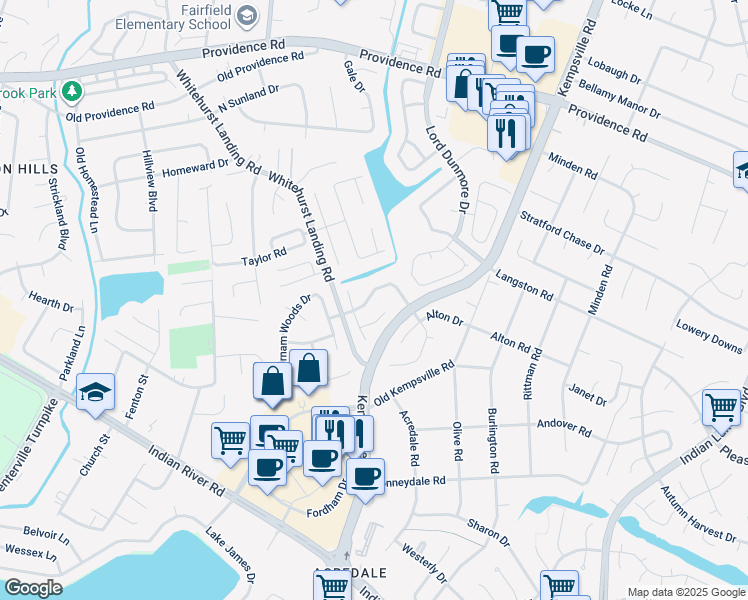 map of restaurants, bars, coffee shops, grocery stores, and more near 1017 Chatmoss Drive in Virginia Beach
