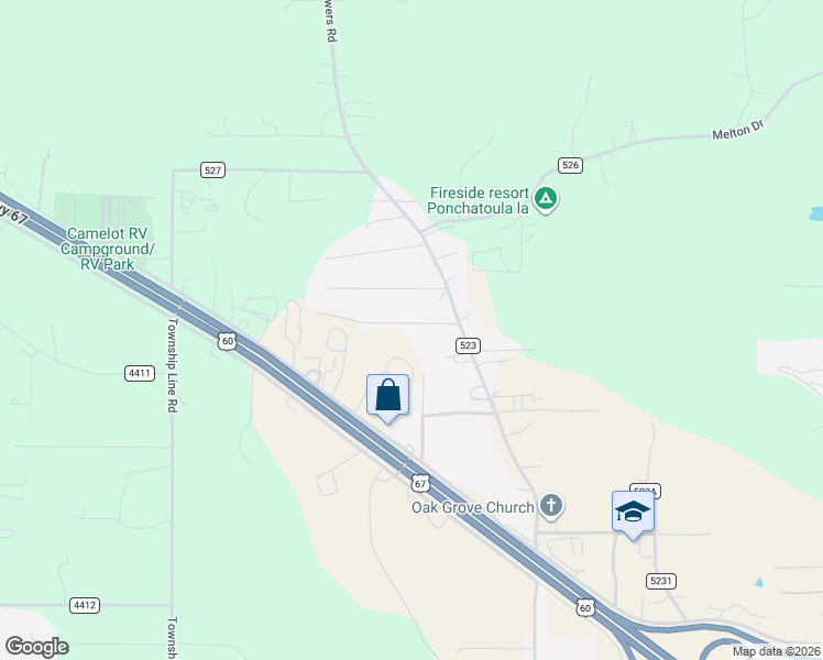 map of restaurants, bars, coffee shops, grocery stores, and more near 130 Alisha Avenue in Poplar Bluff