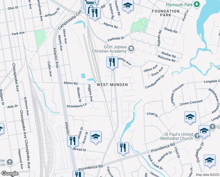 map of restaurants, bars, coffee shops, grocery stores, and more near 2222 Vicker Avenue in Chesapeake