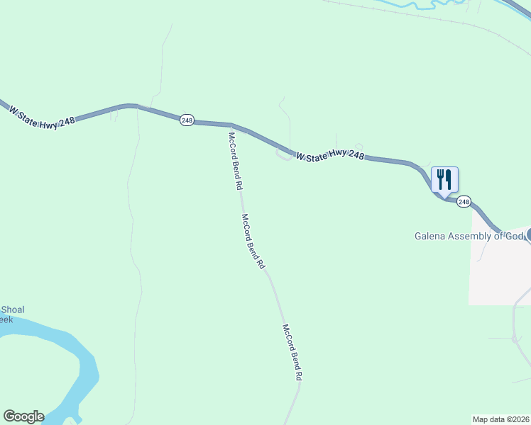 map of restaurants, bars, coffee shops, grocery stores, and more near 2-654 McCord Bend Road in Galena