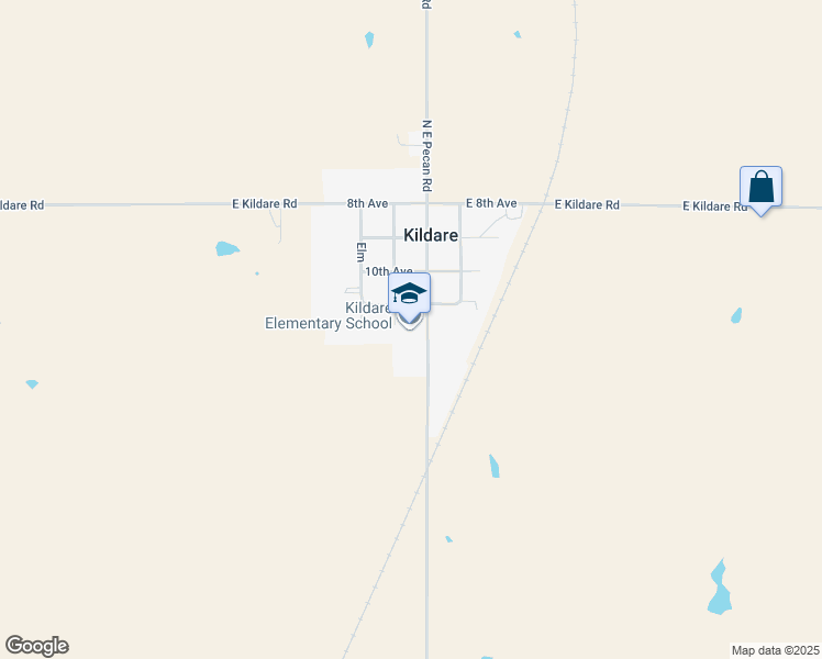 map of restaurants, bars, coffee shops, grocery stores, and more near 1265 Church Street in Ponca City