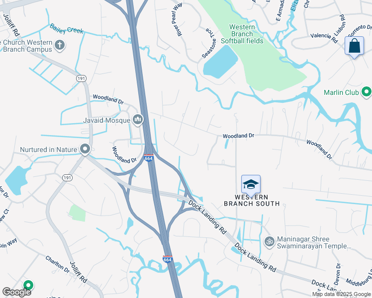 map of restaurants, bars, coffee shops, grocery stores, and more near 4332 Mooring Court in Chesapeake
