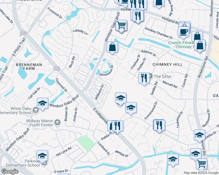 map of restaurants, bars, coffee shops, grocery stores, and more near 3776 Cainhoy Lane in Virginia Beach