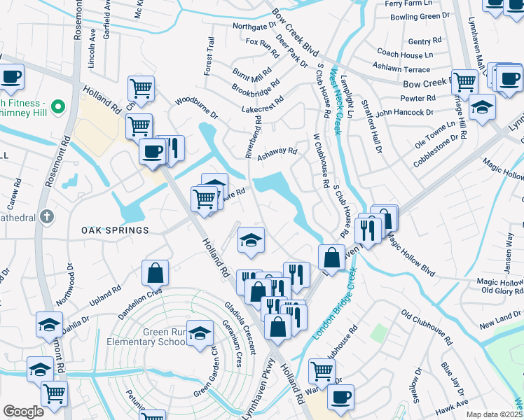 map of restaurants, bars, coffee shops, grocery stores, and more near 996 Barrington Court in Virginia Beach