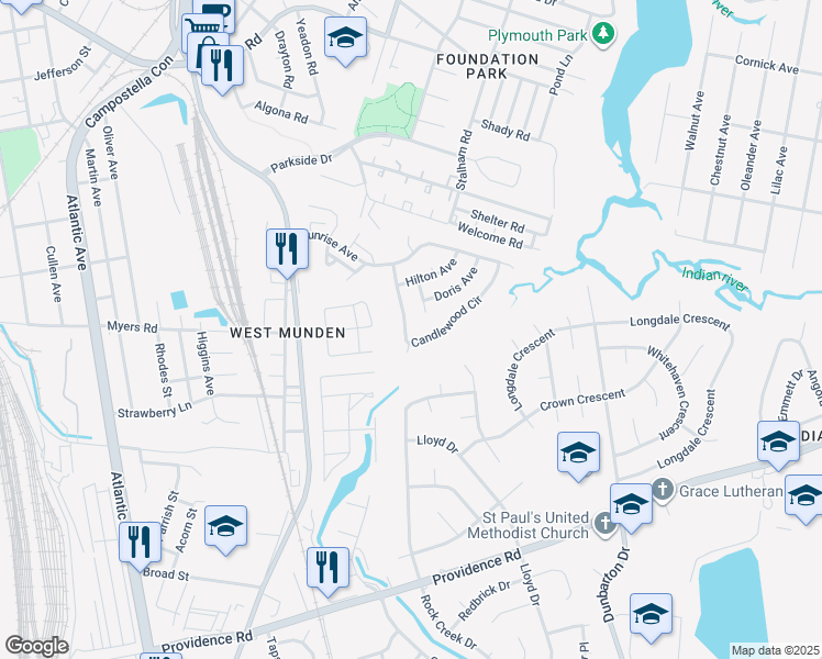 map of restaurants, bars, coffee shops, grocery stores, and more near 2908 Candlewood Circle in Chesapeake