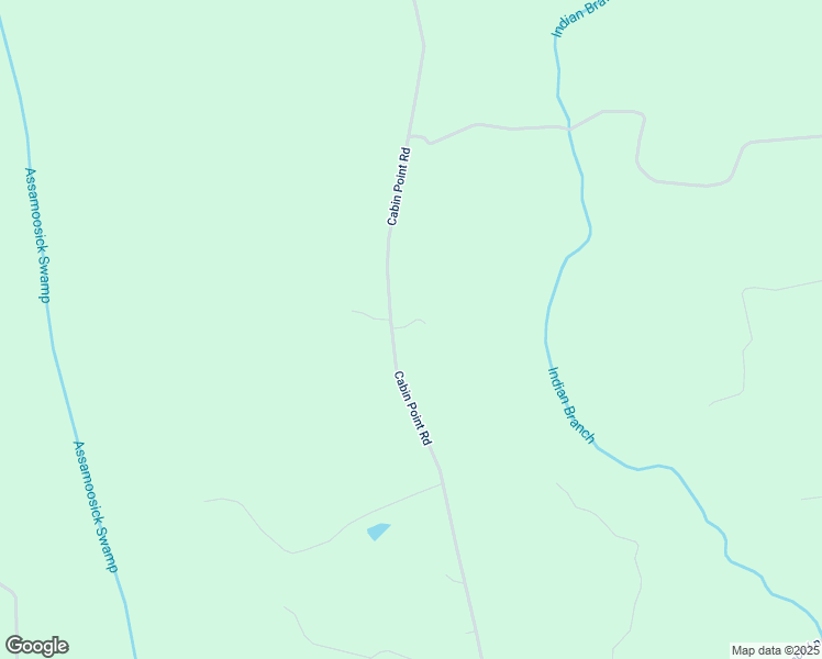 map of restaurants, bars, coffee shops, grocery stores, and more near 15445 Cabin Point Road in Courtland