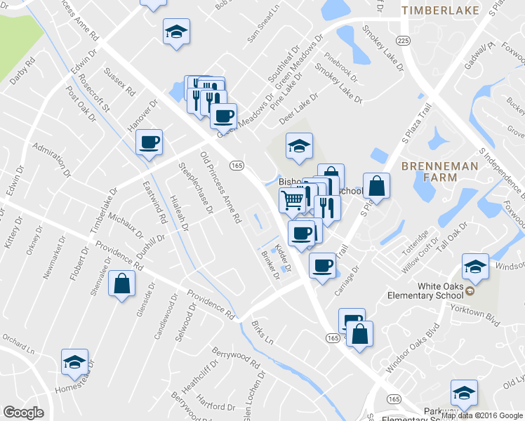 map of restaurants, bars, coffee shops, grocery stores, and more near 4773 Shallowford Circle in Virginia Beach