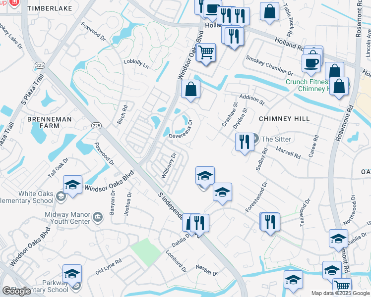 map of restaurants, bars, coffee shops, grocery stores, and more near 3776 Cainhoy Lane in Virginia Beach
