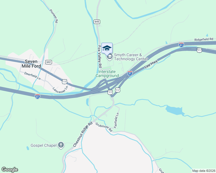 map of restaurants, bars, coffee shops, grocery stores, and more near Fox Valley Road in Marion