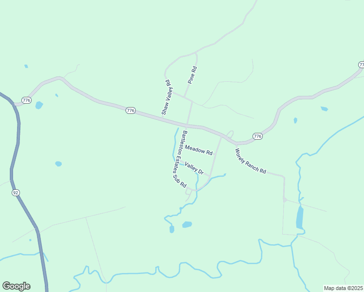 map of restaurants, bars, coffee shops, grocery stores, and more near 2 Meadow Road in Monticello