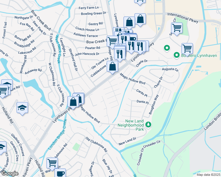 map of restaurants, bars, coffee shops, grocery stores, and more near 3007 Dedi Court in Virginia Beach