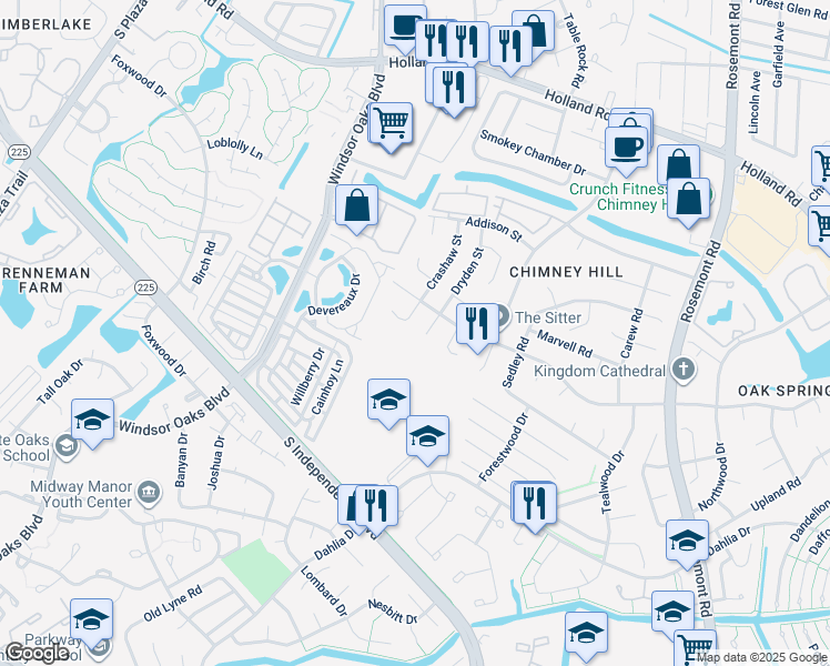 map of restaurants, bars, coffee shops, grocery stores, and more near 844 Crashaw Street in Virginia Beach