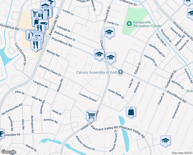map of restaurants, bars, coffee shops, grocery stores, and more near 985 Autumn Harvest Drive in Virginia Beach