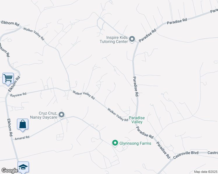 map of restaurants, bars, coffee shops, grocery stores, and more near 249 Walker Valley Road in Castroville