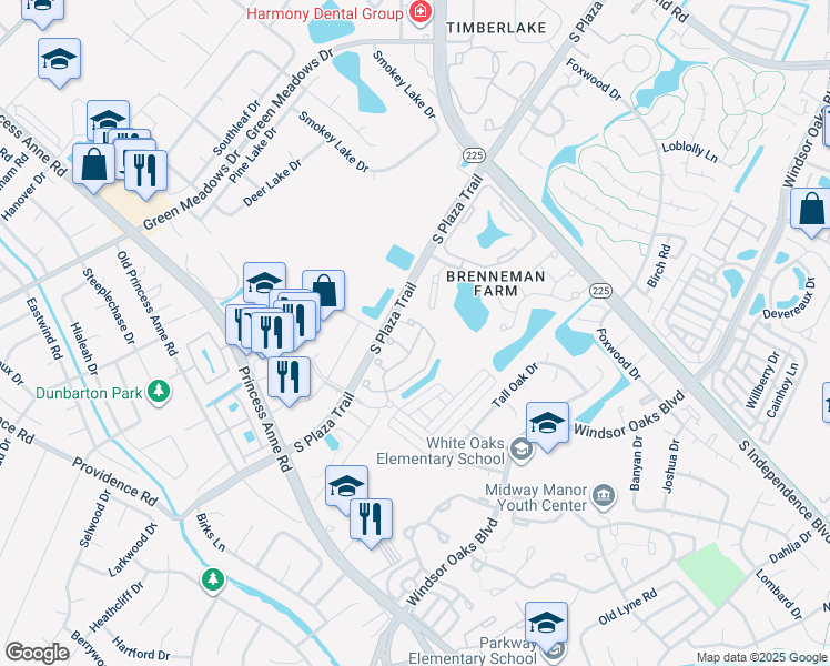 map of restaurants, bars, coffee shops, grocery stores, and more near 4508 Plumstead Drive in Virginia Beach