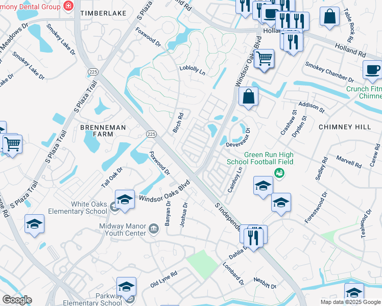 map of restaurants, bars, coffee shops, grocery stores, and more near Hester Drive in Virginia Beach