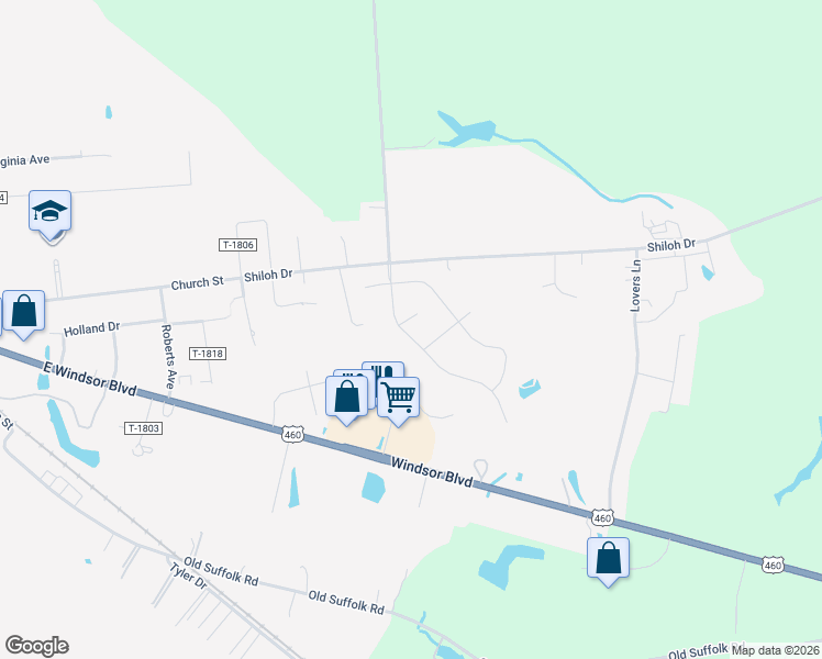 map of restaurants, bars, coffee shops, grocery stores, and more near 11455 Marvin Court in Windsor