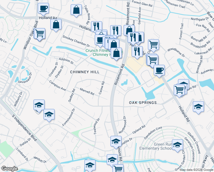 map of restaurants, bars, coffee shops, grocery stores, and more near 809 Sedley Road in Virginia Beach