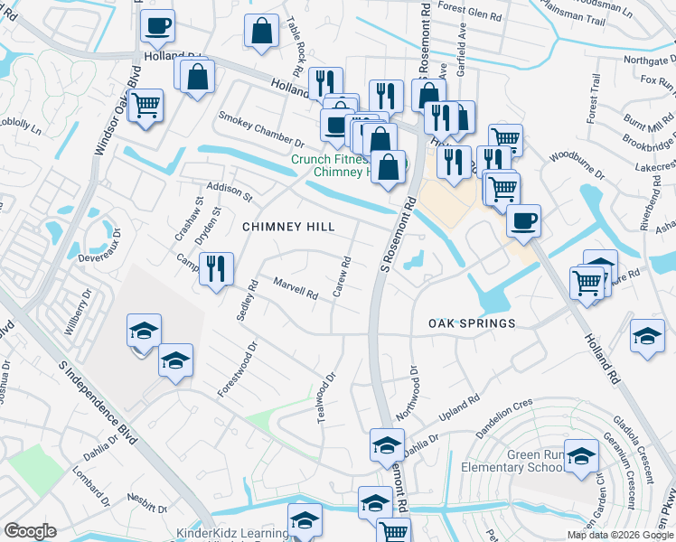 map of restaurants, bars, coffee shops, grocery stores, and more near 844 Sedley Road in Virginia Beach