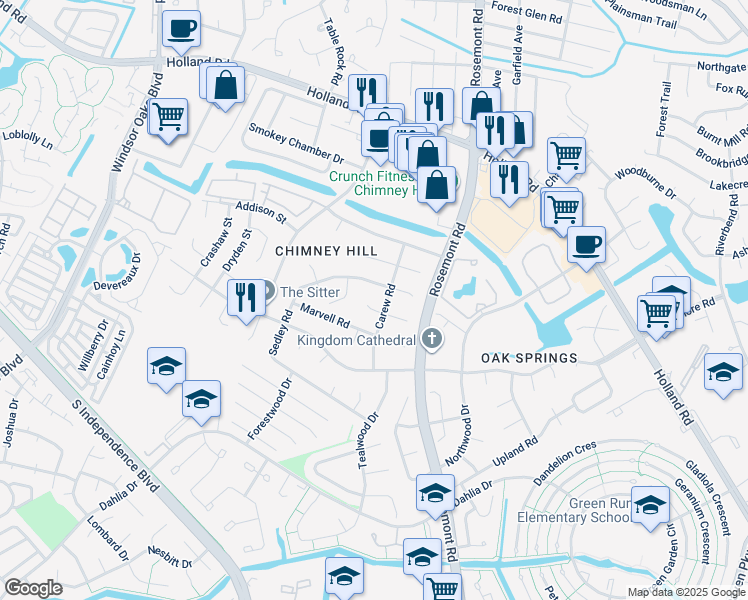 map of restaurants, bars, coffee shops, grocery stores, and more near 3504 Nashe Court in Virginia Beach