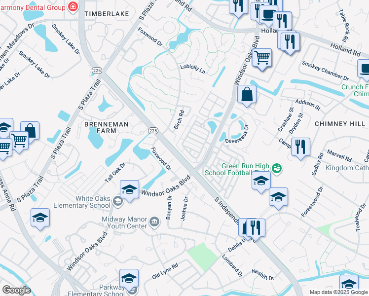 map of restaurants, bars, coffee shops, grocery stores, and more near 881 Brittlebank Drive in Virginia Beach