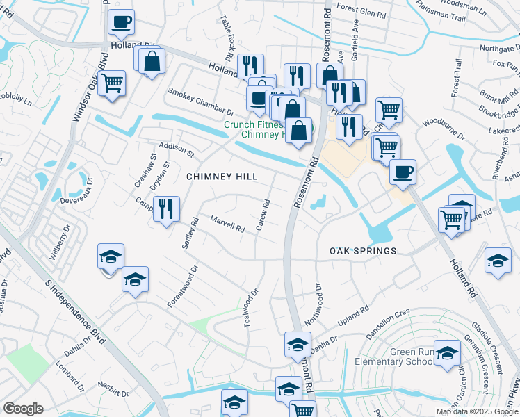 map of restaurants, bars, coffee shops, grocery stores, and more near 844 Sedley Road in Virginia Beach