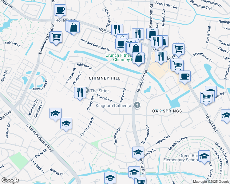 map of restaurants, bars, coffee shops, grocery stores, and more near 3510 Nashe Court in Virginia Beach