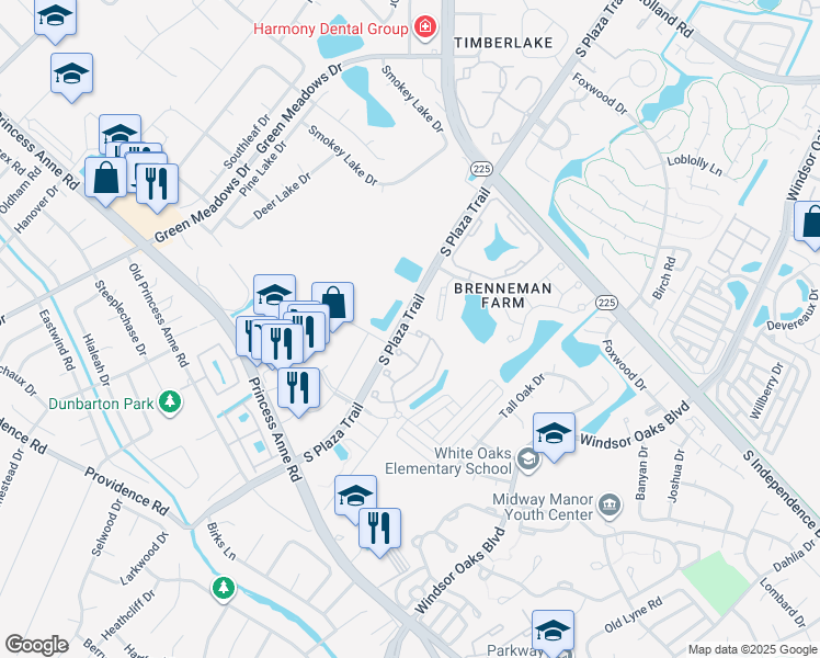 map of restaurants, bars, coffee shops, grocery stores, and more near 916 Lambourne Lane in Virginia Beach