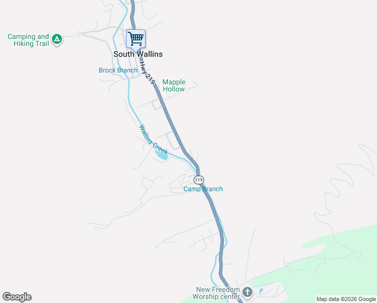 map of restaurants, bars, coffee shops, grocery stores, and more near 2013 State Highway 219 in Wallins Creek