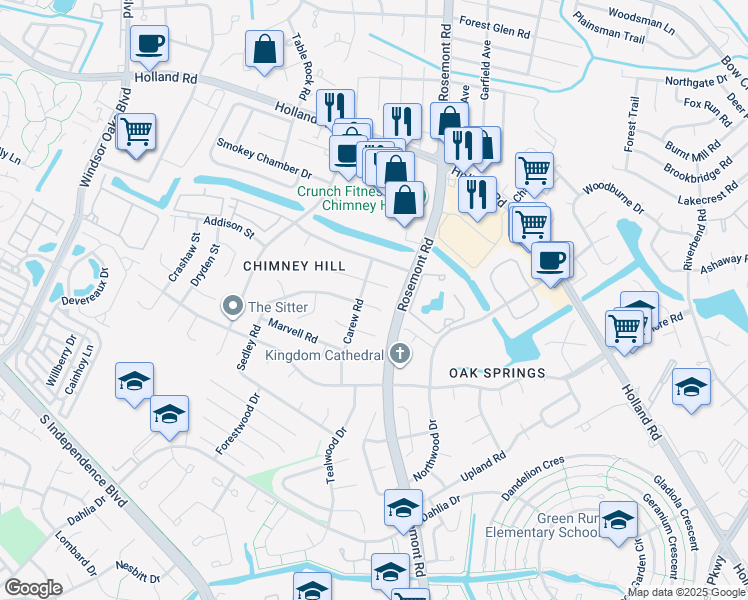 map of restaurants, bars, coffee shops, grocery stores, and more near 809 Sedley Road in Virginia Beach