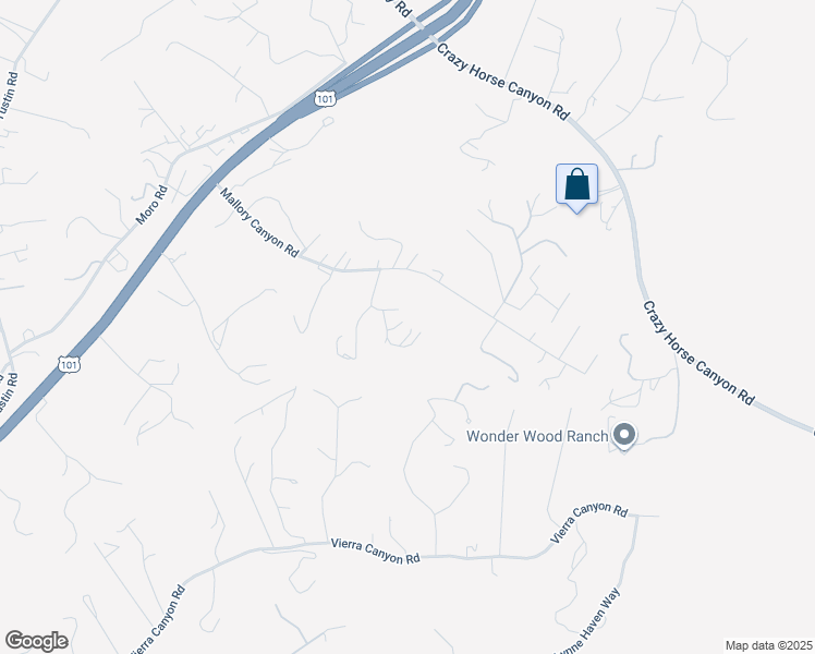 map of restaurants, bars, coffee shops, grocery stores, and more near 19276 Mallory Canyon Road in Prunedale