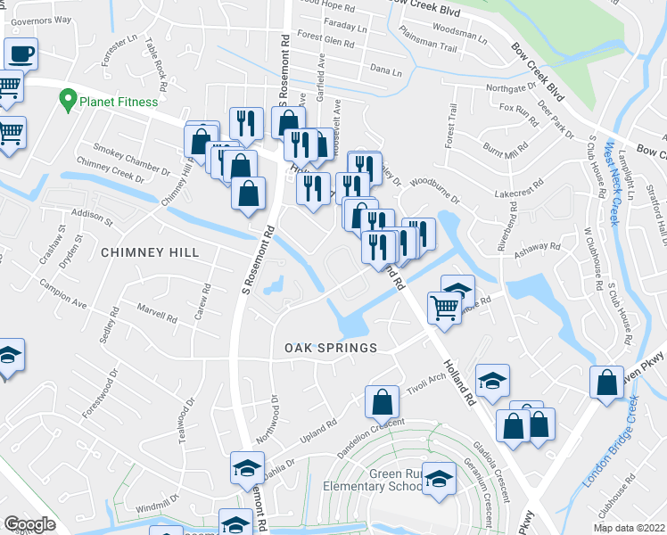 map of restaurants, bars, coffee shops, grocery stores, and more near 3745 Edenberry Court in Virginia Beach